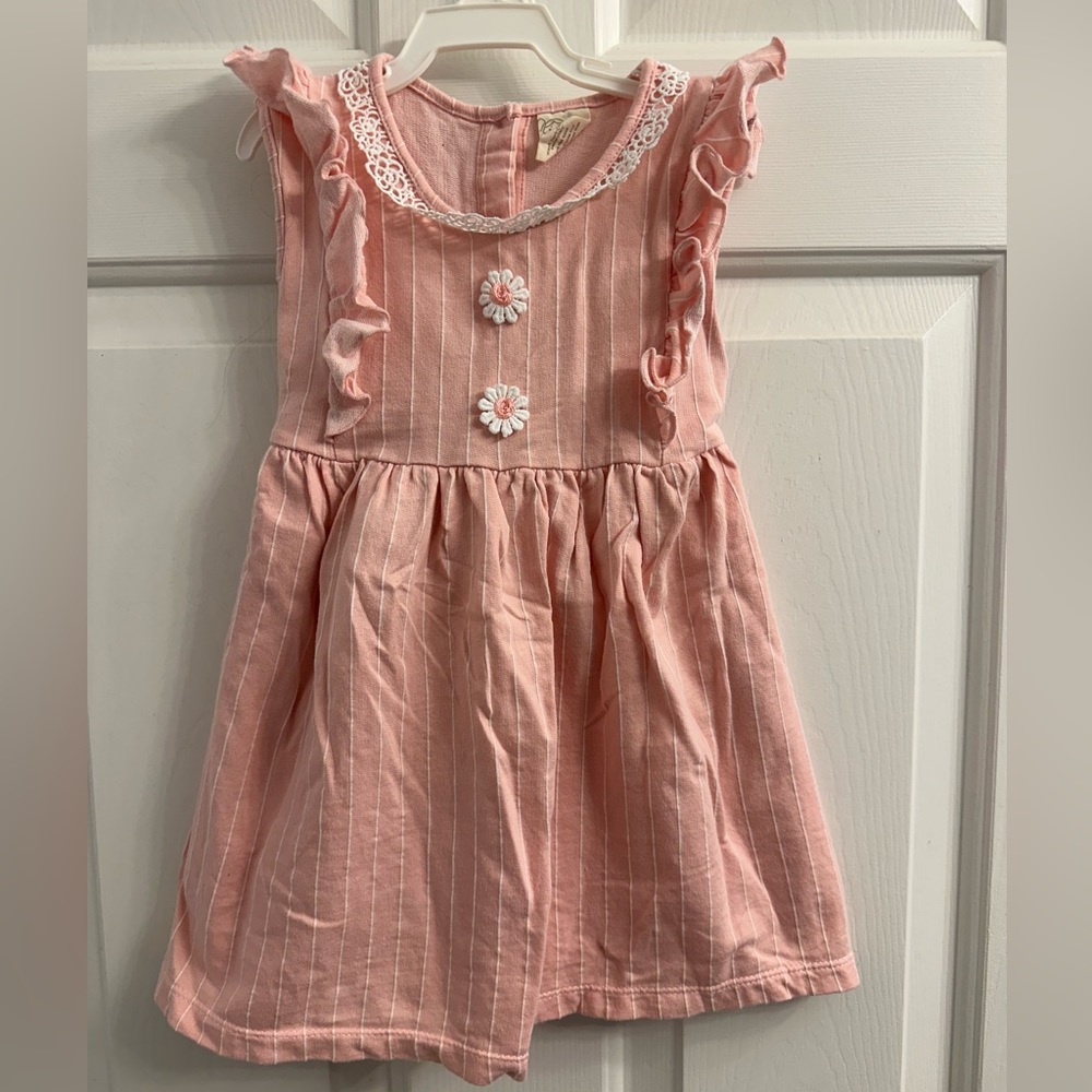 Toddler Girl Peach Summer Dress, Size 3T